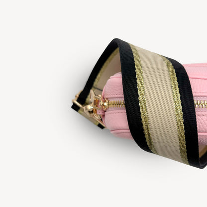 Black, Beige & Gold Stripe Strap