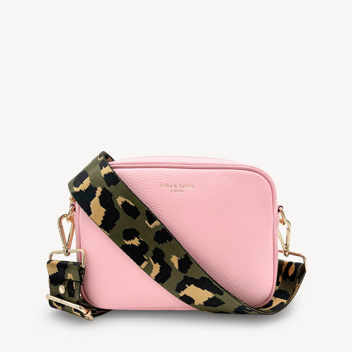 Olive Green & Gold Leopard Strap