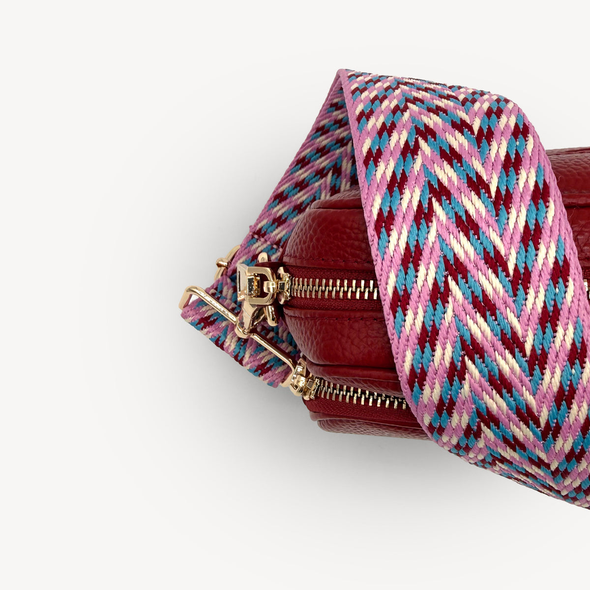 Pink & Blue Herringbone Strap