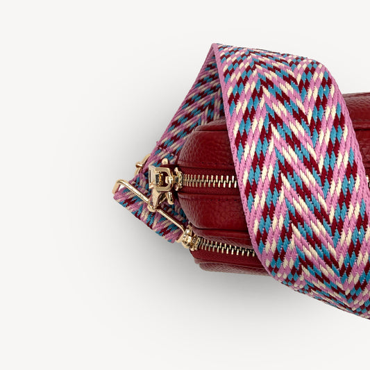 Pink & Blue Herringbone Strap