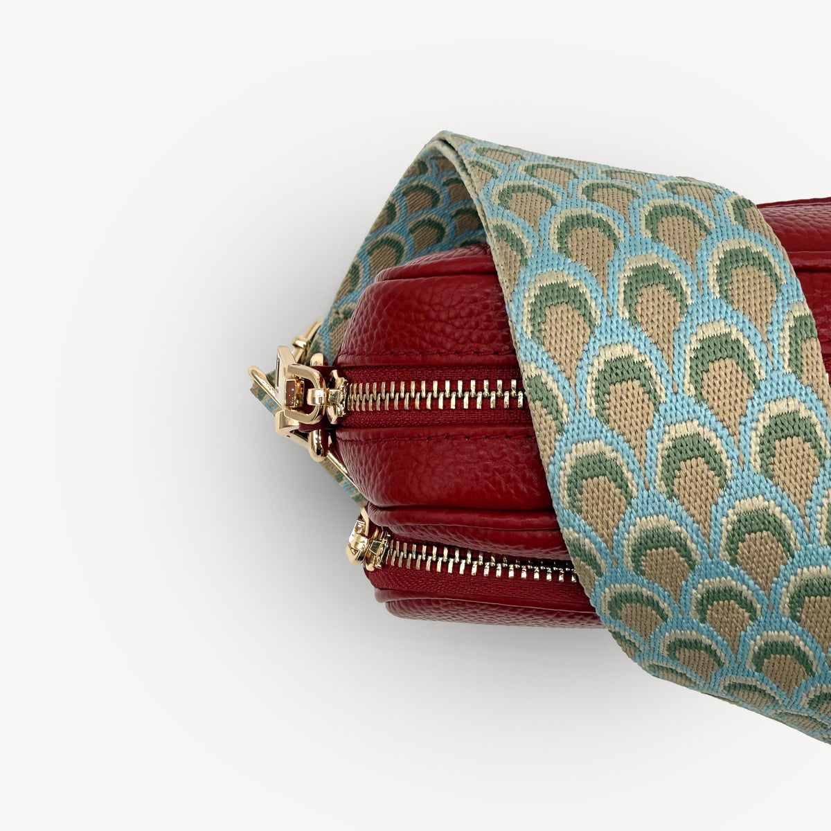 Sky Blue & Stone Peacock Strap
