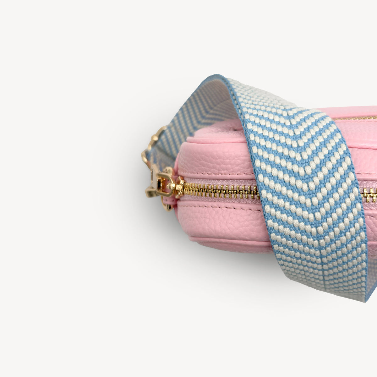 Sky Blue & White Chevron Strap