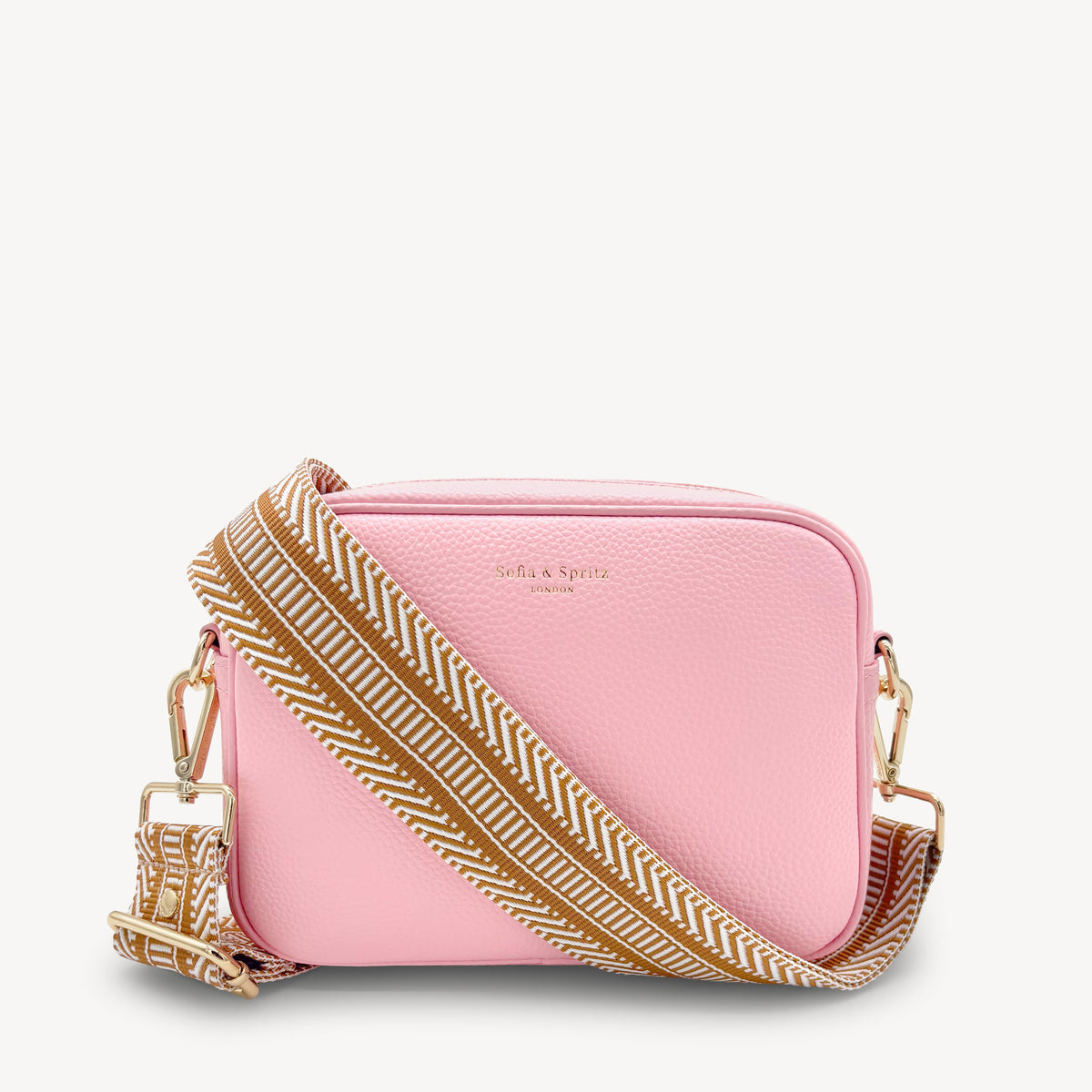 Tan & White Stripe Aztec Strap