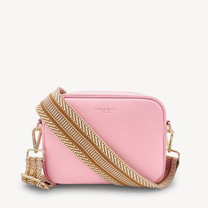 Tan & White Stripe Aztec Strap