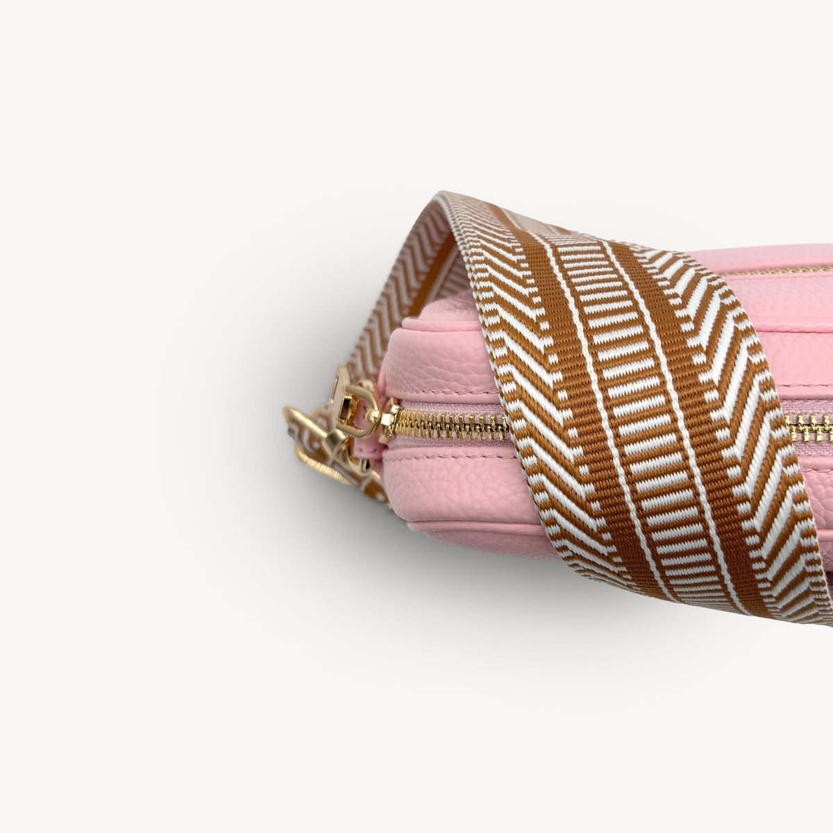 Tan & White Stripe Aztec Strap