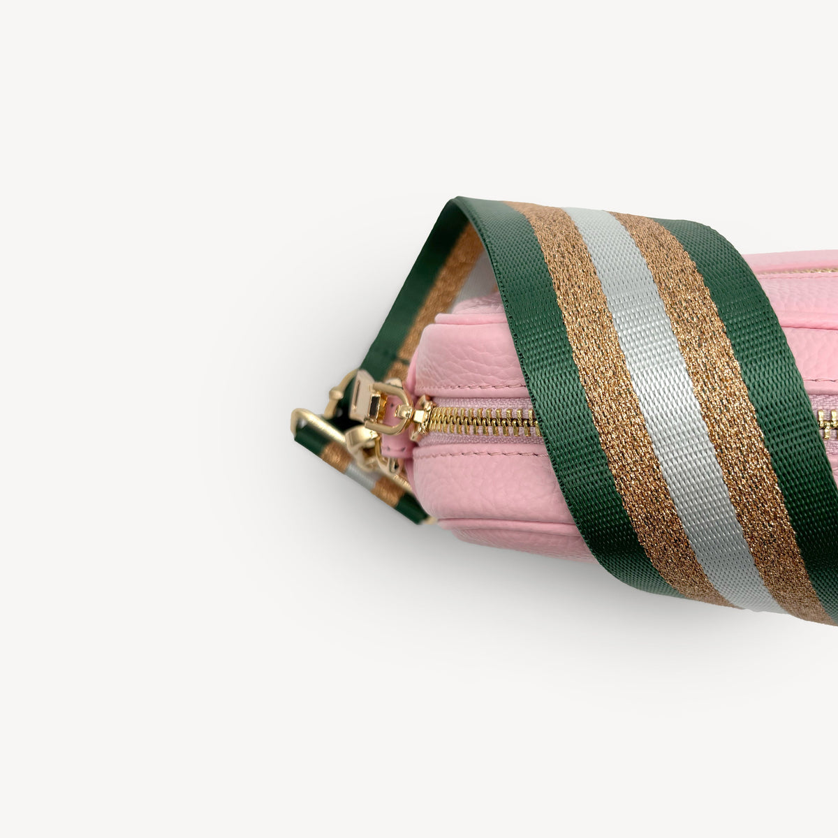 Green & Gold Glitter Stripe Strap