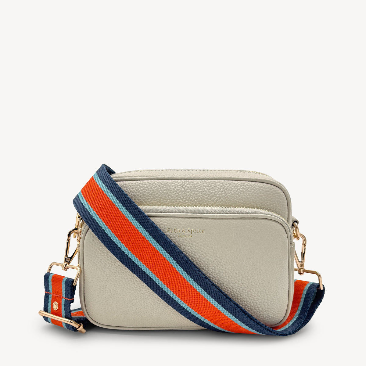 Orange & Navy Stripe Strap