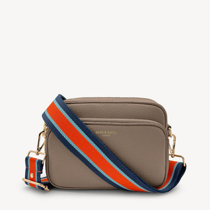 Orange & Navy Stripe Strap