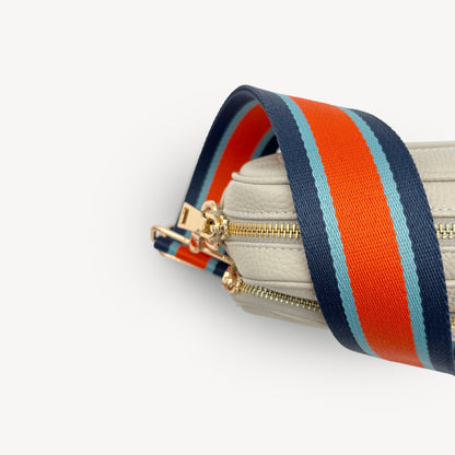 Orange & Navy Stripe Strap