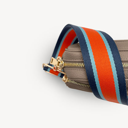 Orange & Navy Stripe Strap