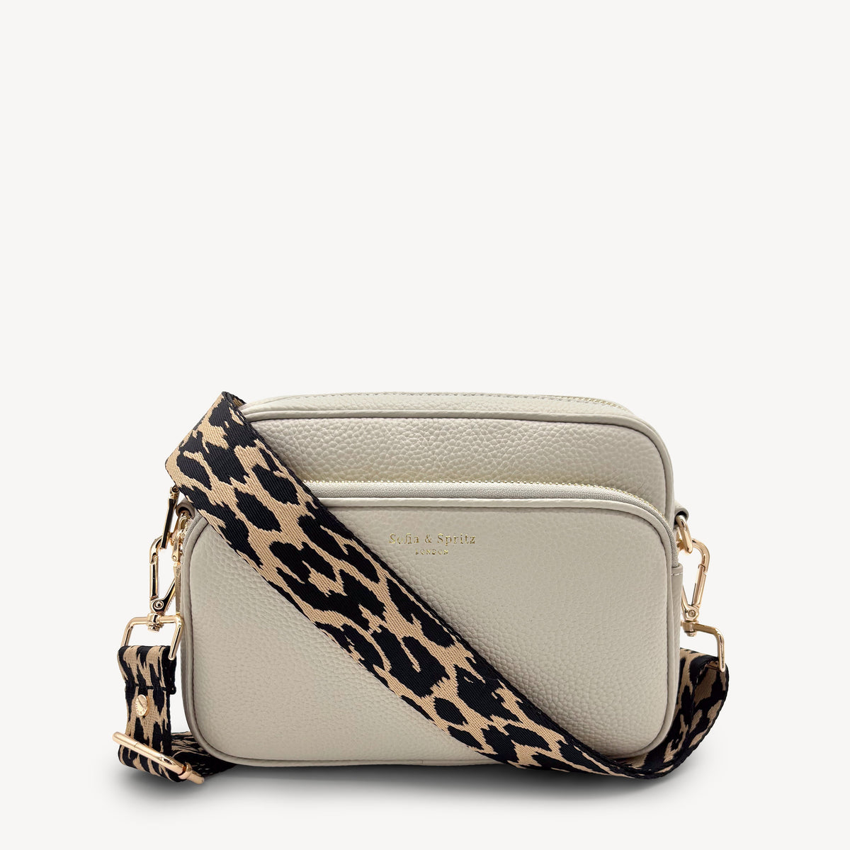 Black & Beige Leopard Strap