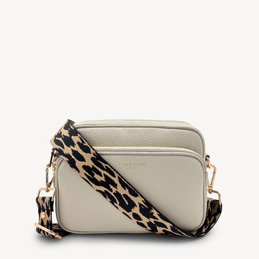 Black & Beige Leopard Strap