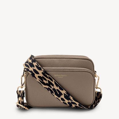 Black & Beige Leopard Strap