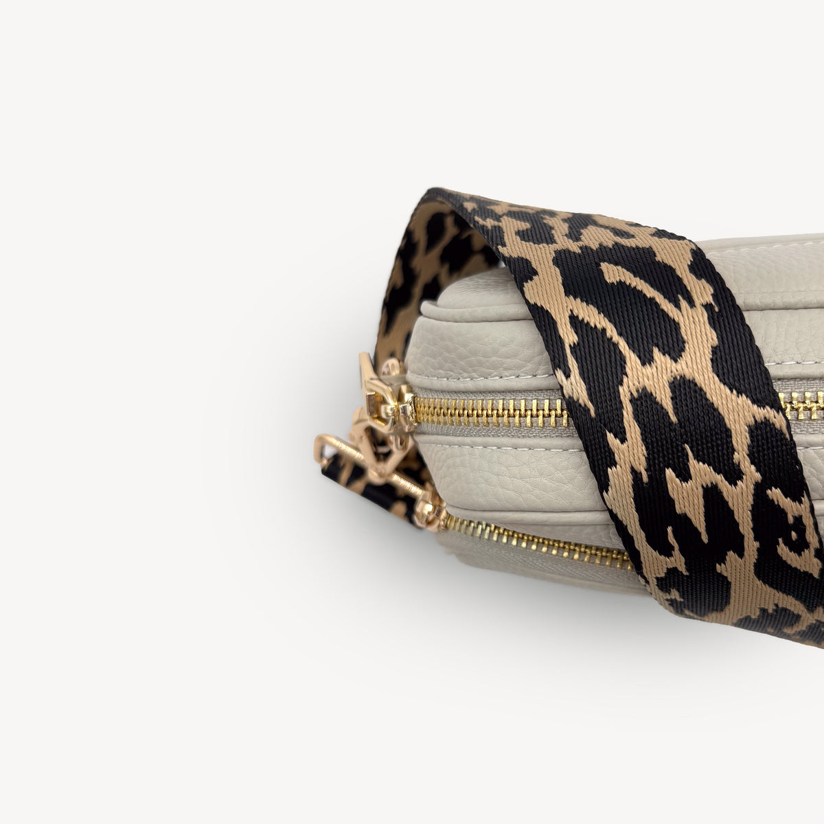 Black & Beige Leopard Strap