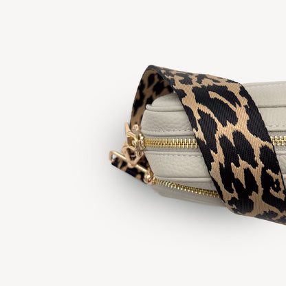 Black & Beige Leopard Strap