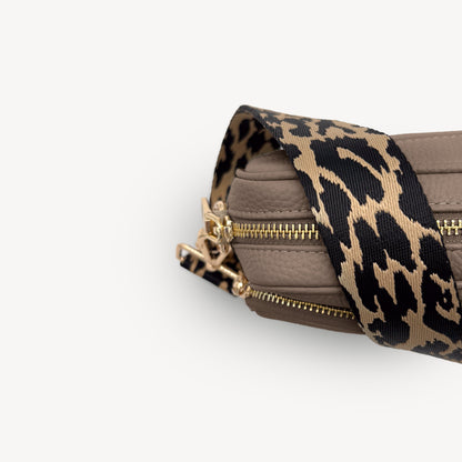 Black & Beige Leopard Strap