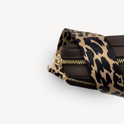 Black & Beige Leopard Strap