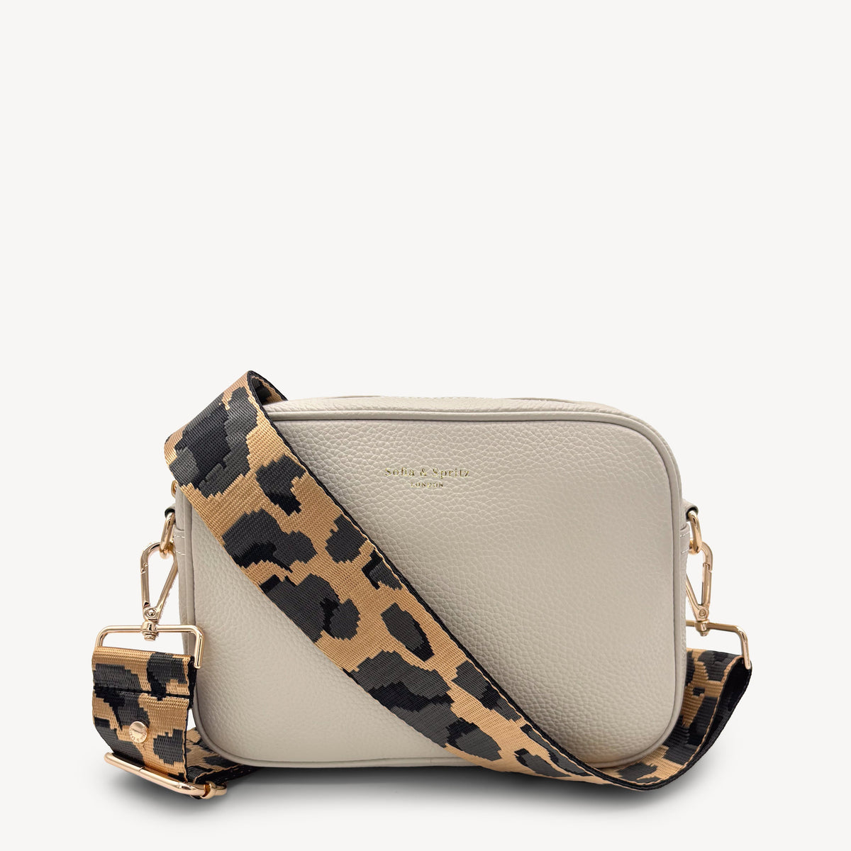 Gold & Grey Leopard Strap