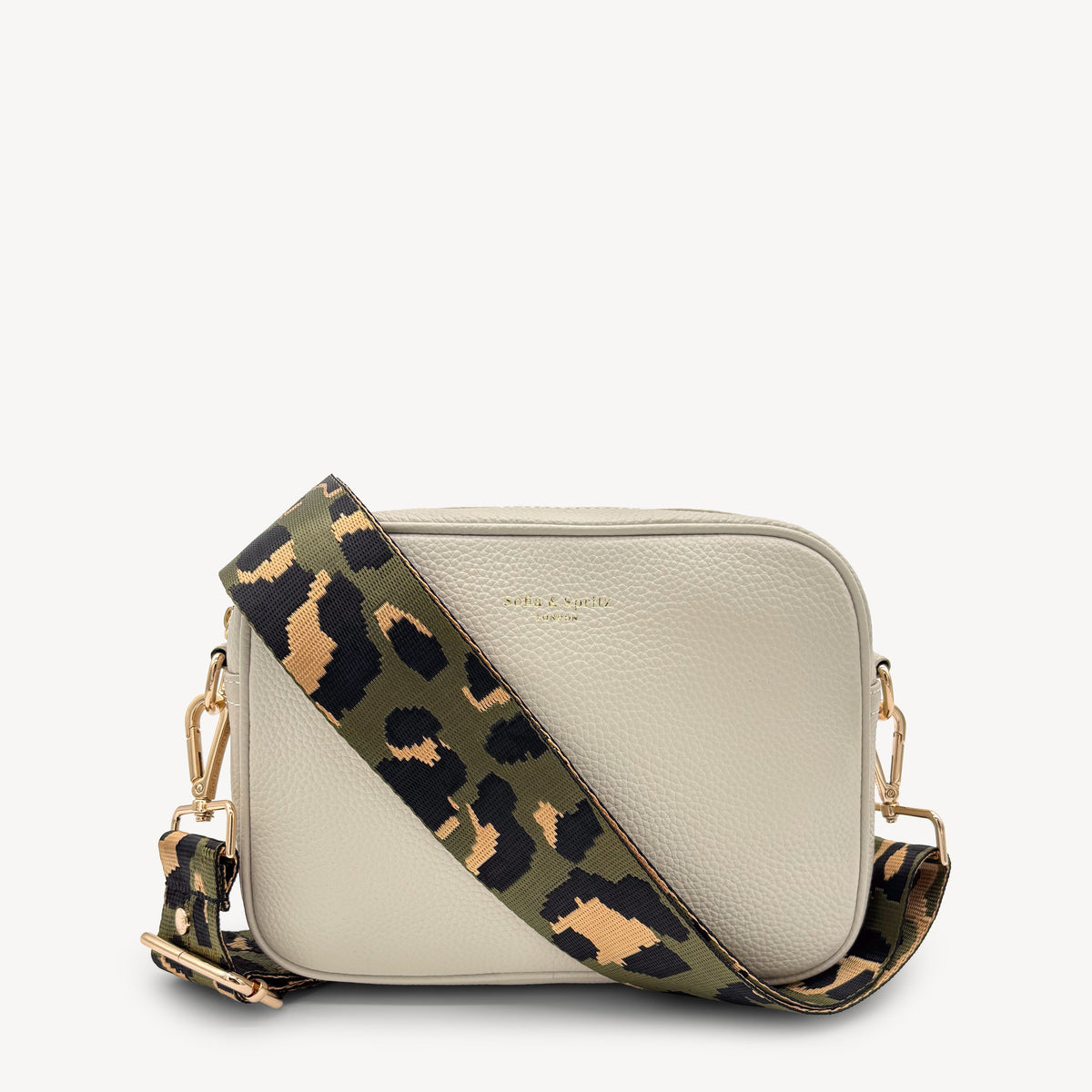 Olive Green & Gold Leopard Strap
