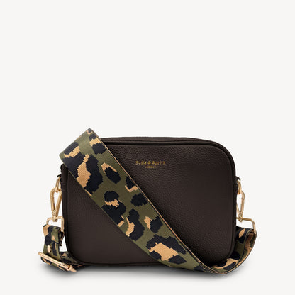Olive Green & Gold Leopard Strap