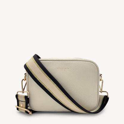 Black, Beige & Gold Stripe Strap