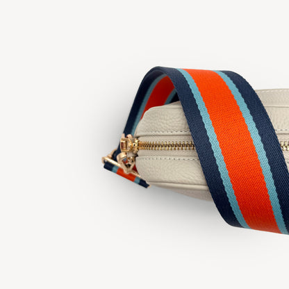 Orange & Navy Stripe Strap