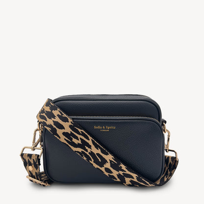 Black & Beige Leopard Strap