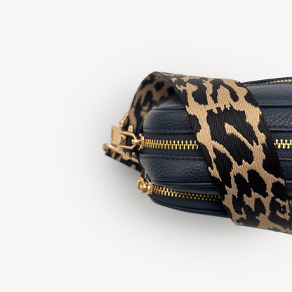 Black & Beige Leopard Strap