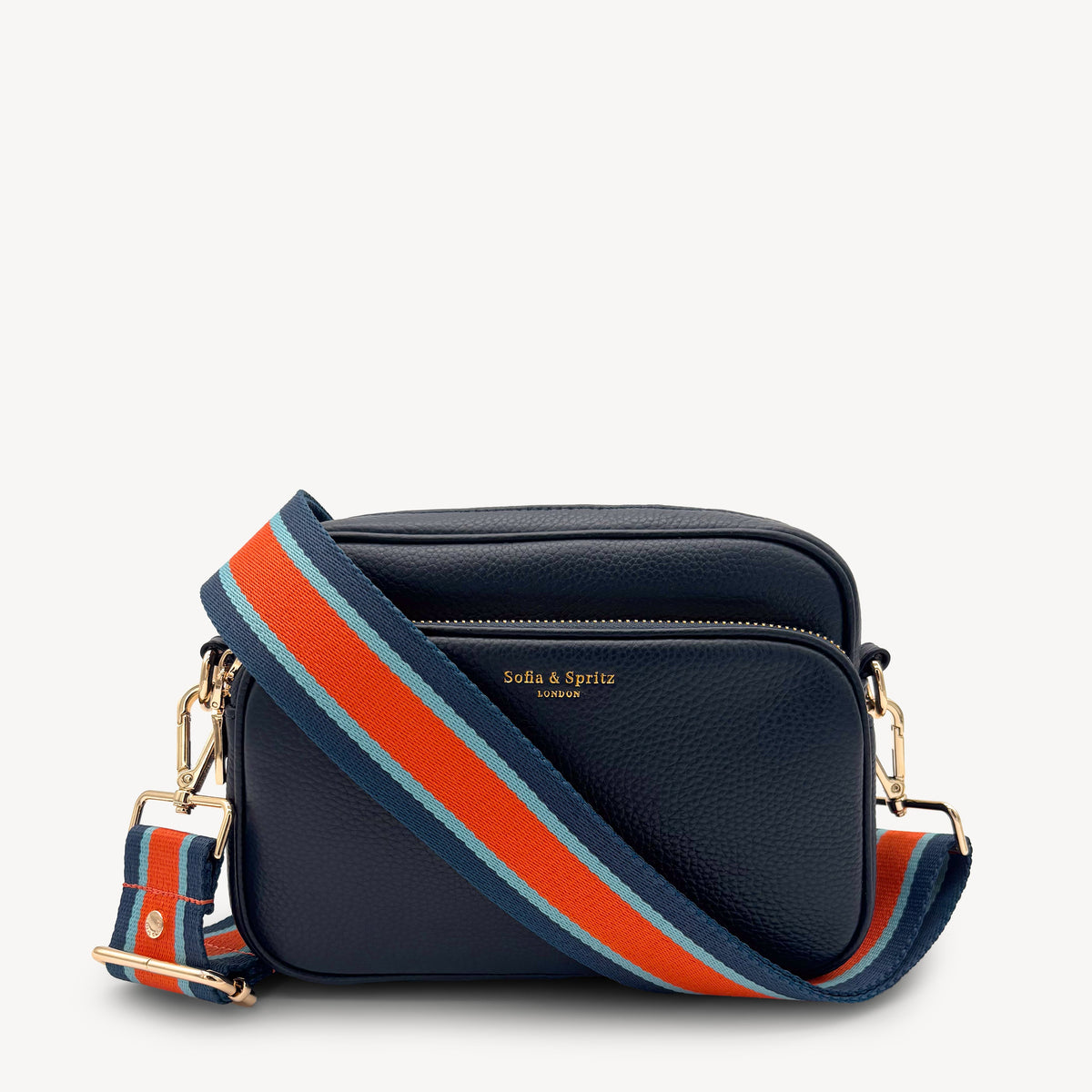 Orange & Navy Stripe Strap