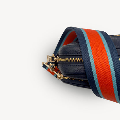 Orange & Navy Stripe Strap