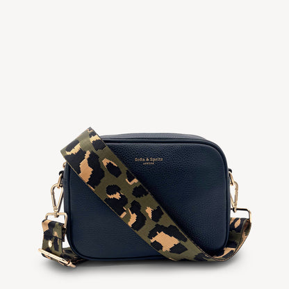 Olive Green & Gold Leopard Strap