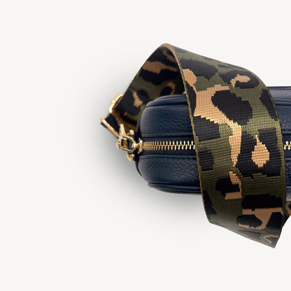 Olive Green & Gold Leopard Strap