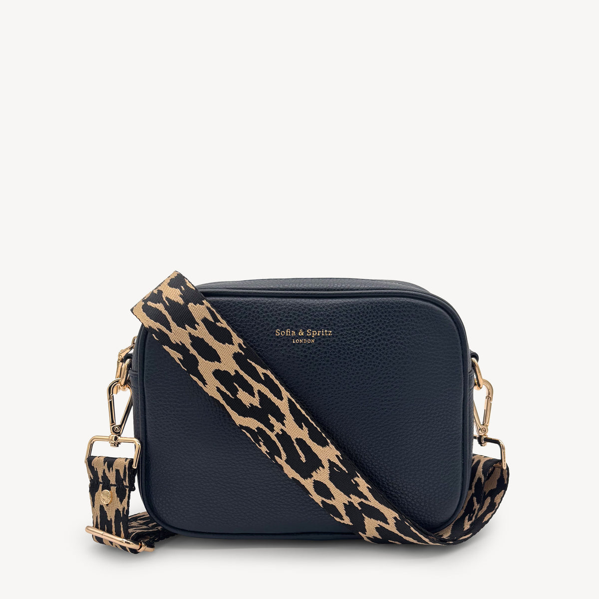Black & Beige Leopard Strap