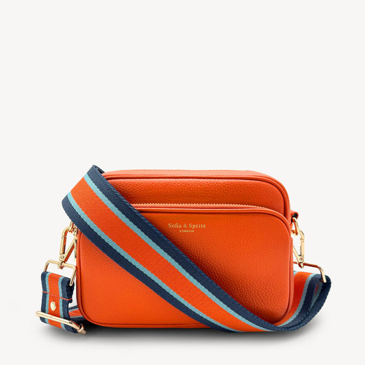 Orange & Navy Stripe Strap