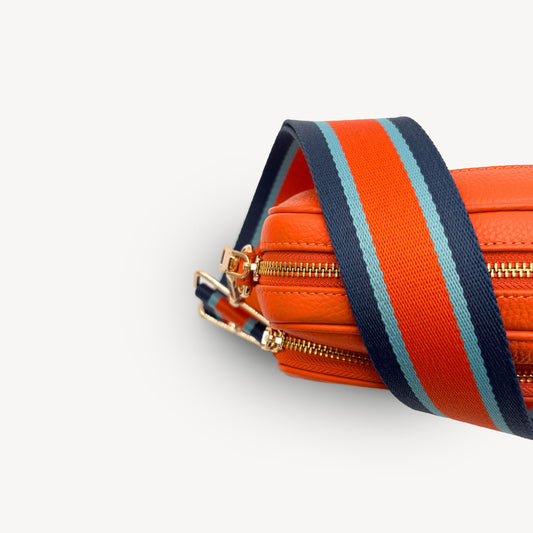 Orange & Navy Stripe Strap