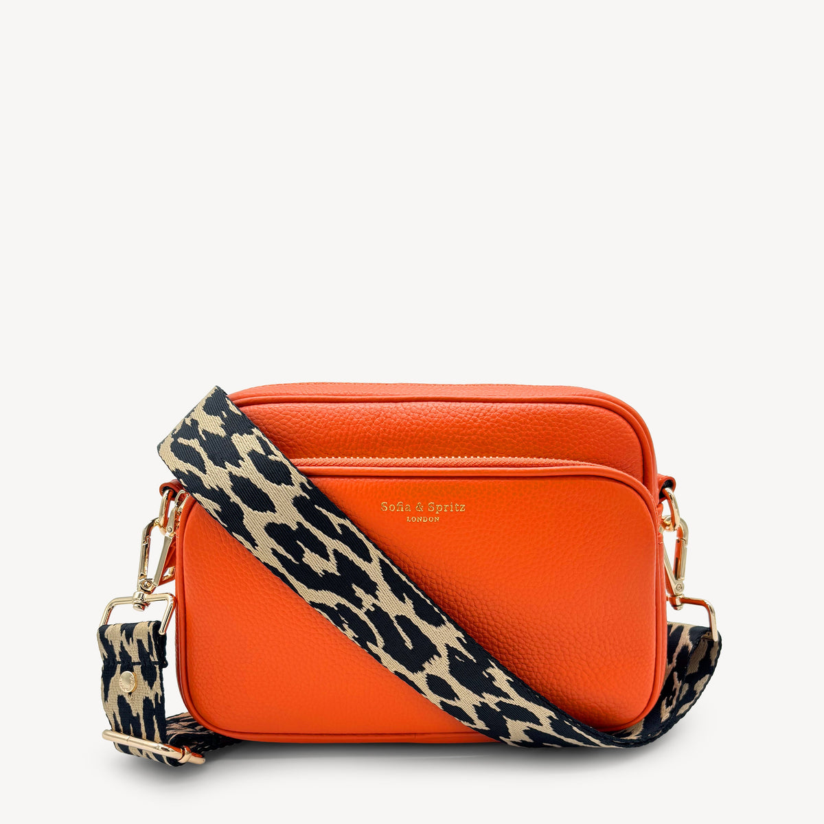 Black & Beige Leopard Strap