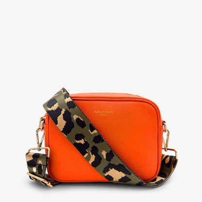 Olive Green & Gold Leopard Strap