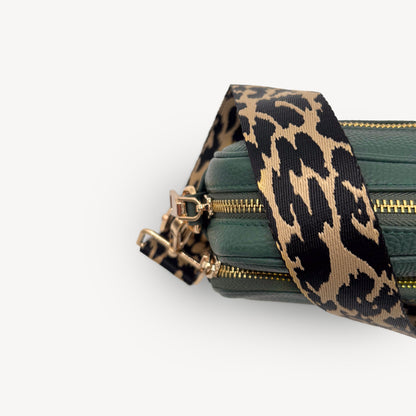 Black & Beige Leopard Strap