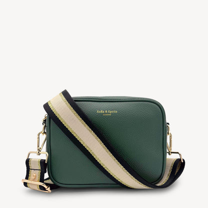 Black, Beige & Gold Stripe Strap