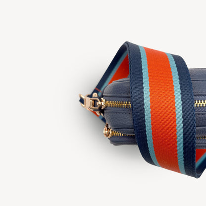 Orange & Navy Stripe Strap