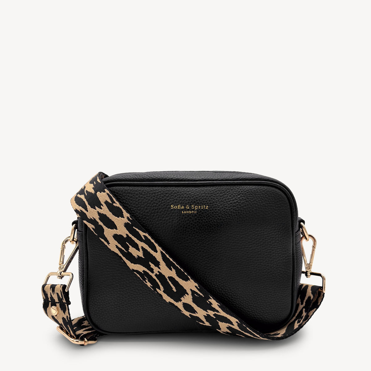 Black & Beige Leopard Strap