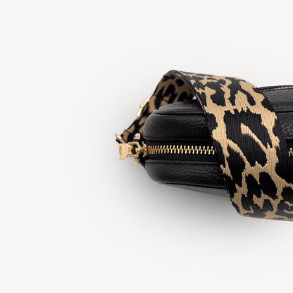 Black & Beige Leopard Strap