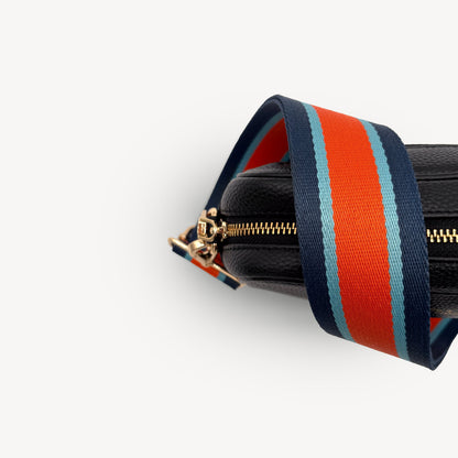 Orange & Navy Stripe Strap