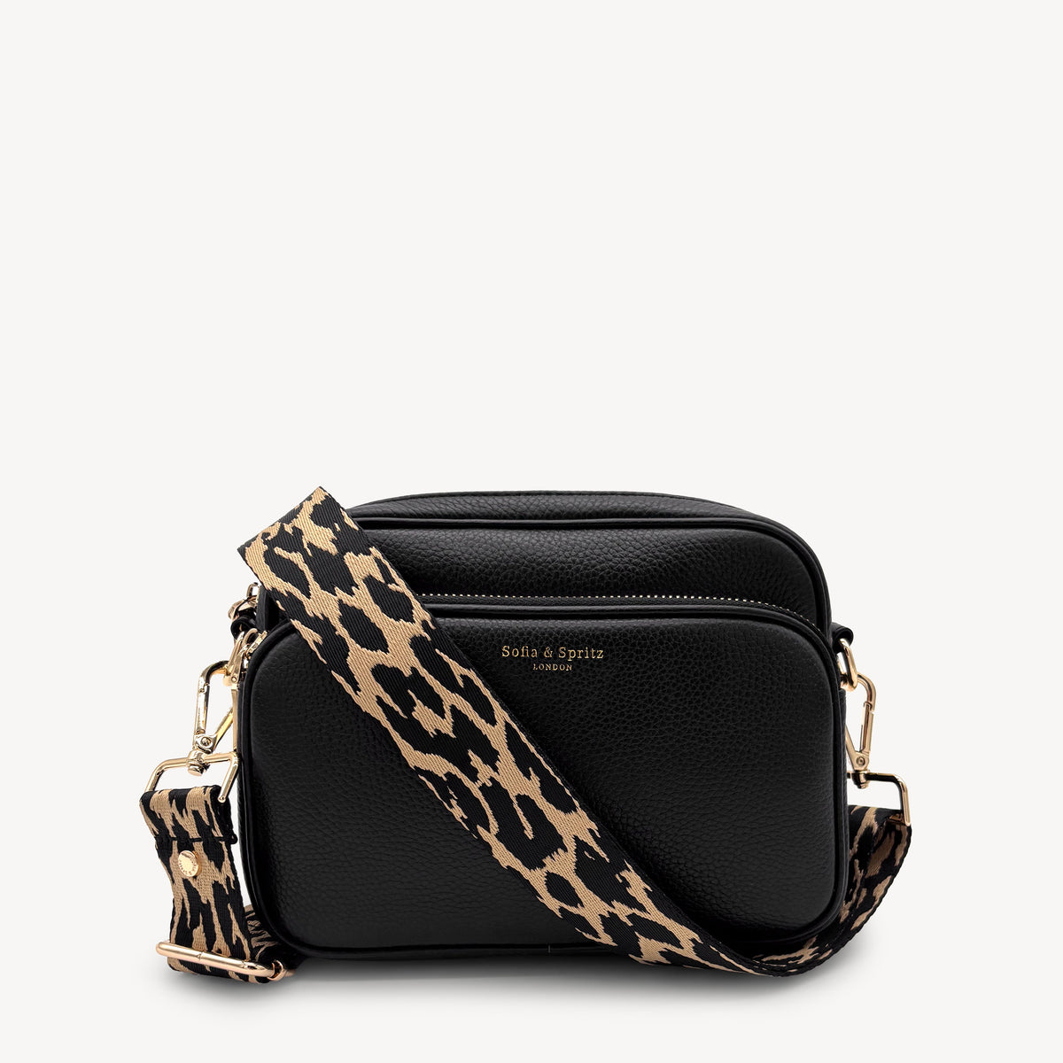 Black & Beige Leopard Strap