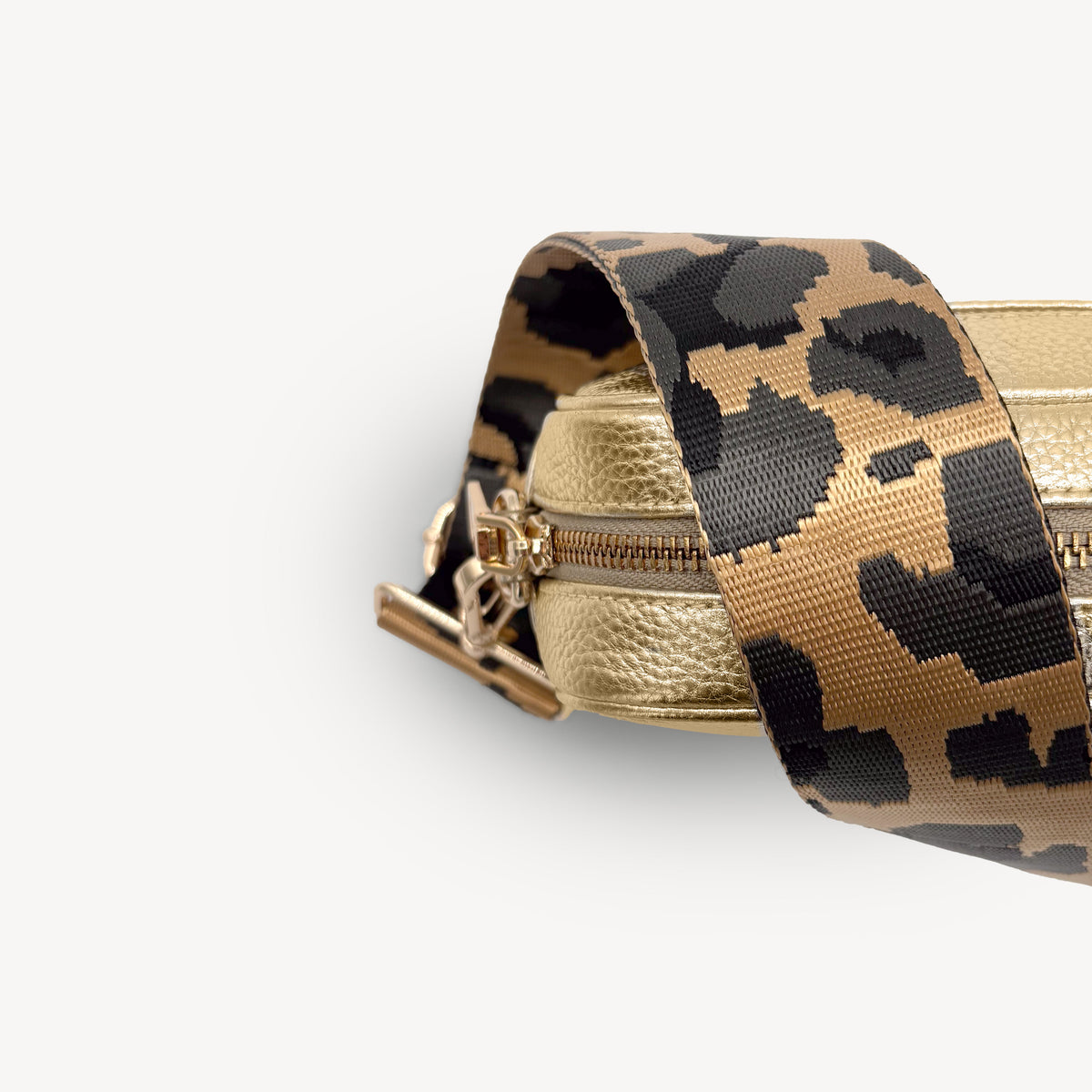 Gold & Grey Leopard Strap