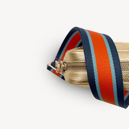 Orange & Navy Stripe Strap