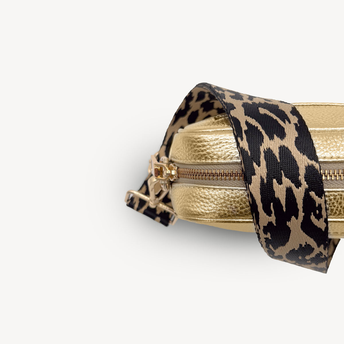 Black & Beige Leopard Strap