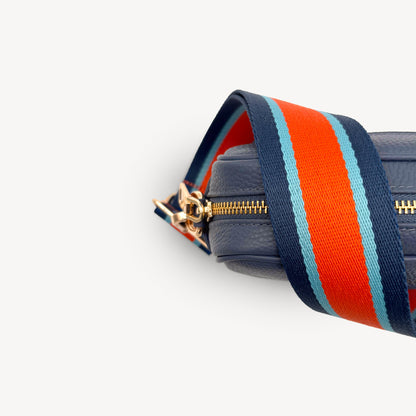 Orange & Navy Stripe Strap
