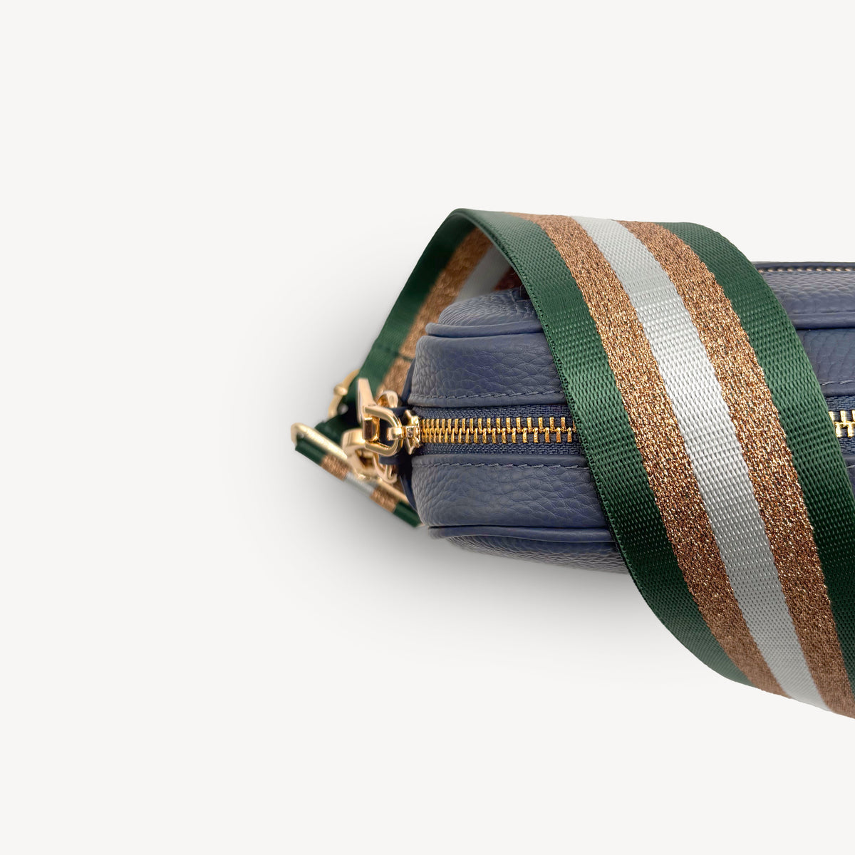 Green & Gold Glitter Stripe Strap