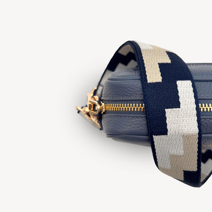 Navy, Stone & Tan Puzzle Strap